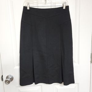 Marc Jacobs Bergdorf Goodman Wool/cashmere Blend Black Kick Pleat Skirt Size‎ 6
